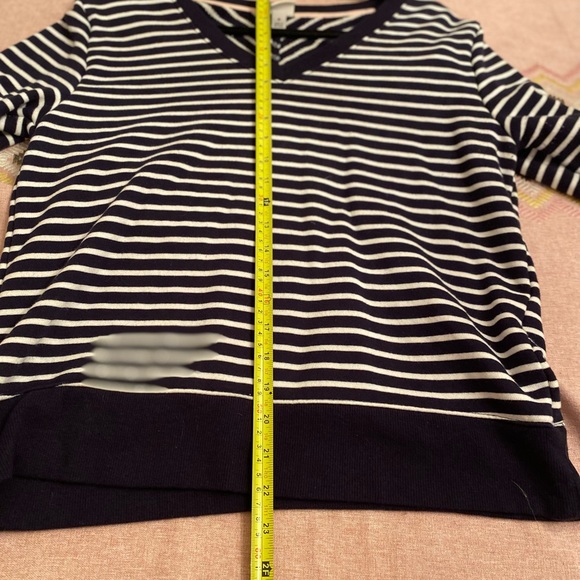A New Day Women's Striped Long Sleeve V-Neck Pullover sz M - Picture 8 of 8